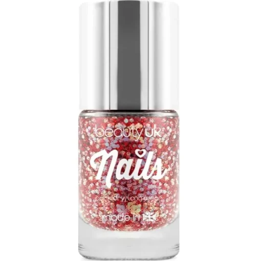 BeautyUK Beauty UK Glitter Nail Polish – Astral Stars Red Sale