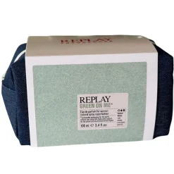 Replay Giftset Green On Me Woman Edp 100ml + Pochette New