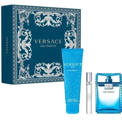 Versace Giftset Man Eau Fraiche Edt 100ml + Edt 10ml + SG 150ml Best