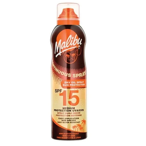 Malibu Continuous Dry Oil Spray SPF15 175ml Hot