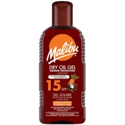 Malibu Dry Oil Gel SPF15 with Carotene & Coconut Oil 200ml Clearance