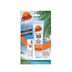 Malibu Face Sun Lotion 50 40ml and Lip Balm Clearance
