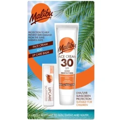 Malibu Sun Face Cream & Lipbalm SPF30 Blister Duo Online