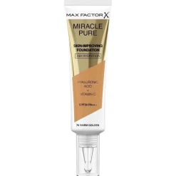 Max Factor Miracle Pure Skin-Improving Foundation 76 Warm Golden 30ml Clearance