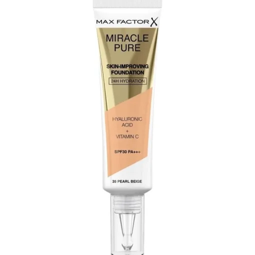 Max Factor Miracle Pure Skin-Improving Foundation 35 Pearl Beige 30ml Hot