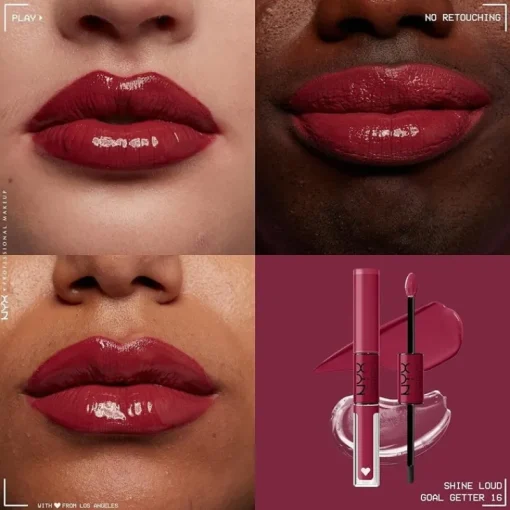 NYX PROF. MAKEUP Shine Loud Pro Pigment Lip Shine – Goal Getter Outlet