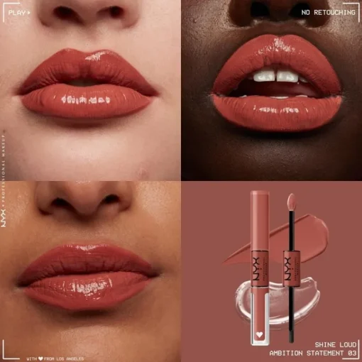 NYX PROF. MAKEUP Shine Loud Pro Pigment Lip Shine – Ambition Statement Clearance