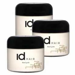 ID Hair 3-pack Hard Gold Wax 100ml New