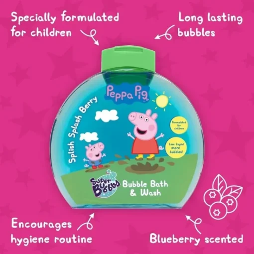 Peppa Pig Super Bubbly Bubble Bath & Wash 300ml New
