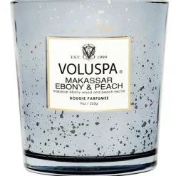 Voluspa Classic Boxed Candle Makassar Ebony & Peach 255g Clearance