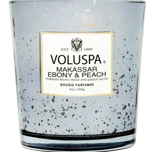Voluspa Classic Boxed Candle Makassar Ebony & Peach 255g Clearance