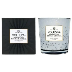 Voluspa Classic Boxed Candle Makassar Ebony & Peach 255g Clearance