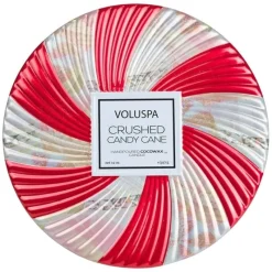 Voluspa Crushed Candy Cane 3-wick Tin Candle Best