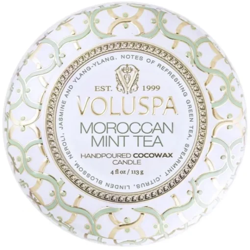 Voluspa Decorative Tin Candle Moroccan Mint Tea 113g Discount