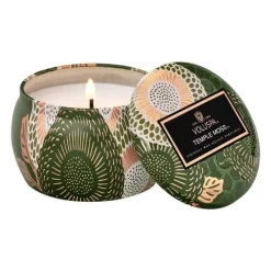 Voluspa Mini Decorative Tin Candle Temple Moss 113g Clearance
