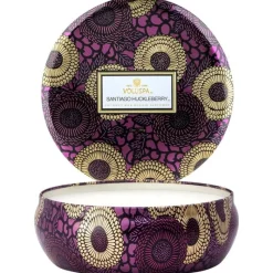Voluspa 3-Wick Candle Decorative Tin Santiago Huckleberry 340g Sale