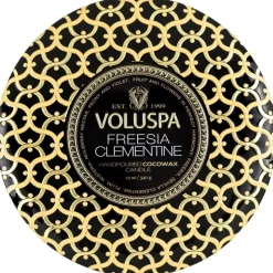 Voluspa 3-Wick Candle Decorative Tin Freesia Clementine 340g Online