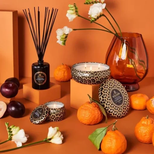 Voluspa 3-Wick Candle Decorative Tin Freesia Clementine 340g Online