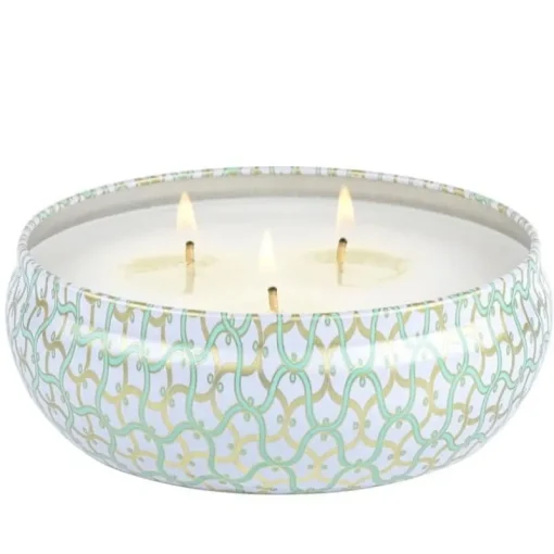 Voluspa 3-Wick Candle Decorative Tin Laguna 340g Outlet