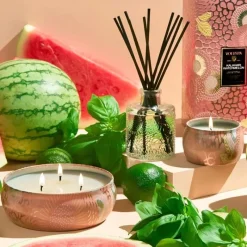 Voluspa 3-Wick Candle Decorative Tin Kalahari Watermelon 340g New