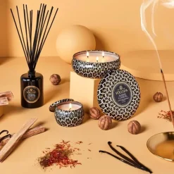 Voluspa 3-Wick Candle Decorative Tin Ambre Lumiere 340g Fashion