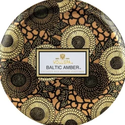 Voluspa 3-Wick Candle Decorative Tin Baltic Amber 340g Clearance