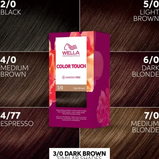 WELLA Color Touch Pure Naturals 3/0 Dark Brown Fashion