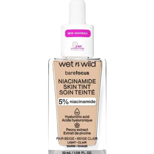 Wet n Wild Bare Focus Niacinamide Skin Tint 32ml – Fair Beige Fashion