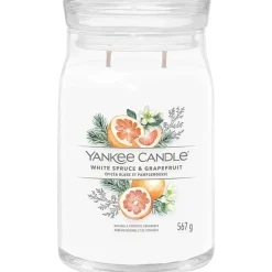 Yankee Candle Signature Large Jar White Spruce & Grapefruit 567g Best