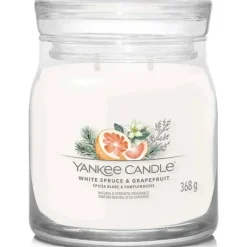 Yankee Candle Signature Medium Jar White Spruce & Grapefruit 368g Discount