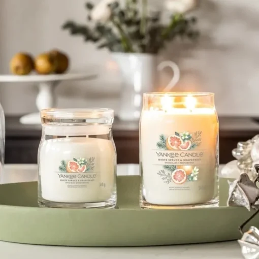 Yankee Candle Signature Medium Jar White Spruce & Grapefruit 368g Discount